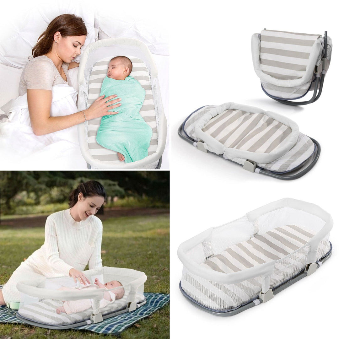 Portable Baby Bedside Lounger Infant Bassinet Sleeping Bed Image 8