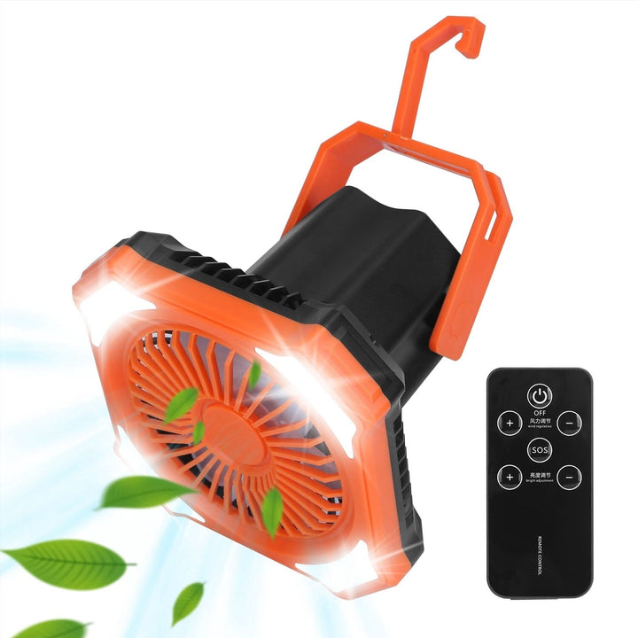 Portable Camping Lantern Fan 10000mAh Battery Powered with 4 Light Modes Image 3