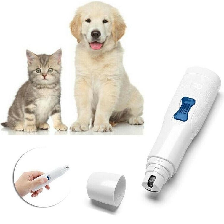 Pro Pet Dog Cat Nail Trimmer Grooming Tool Grinder Electric Clipper Kit Image 1