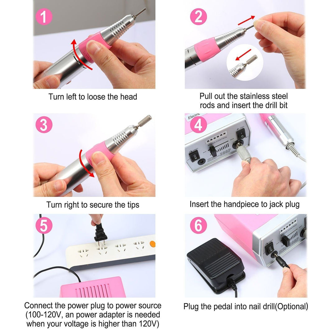 Professional Acrylic Nail Drill Machine Image 9