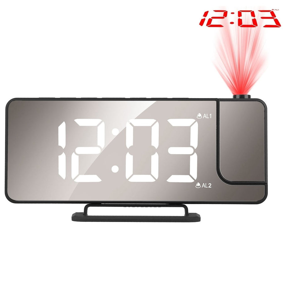 Projection Alarm Clock LED Digital Alarm Clock with Dual Alarms Snooze Image 1