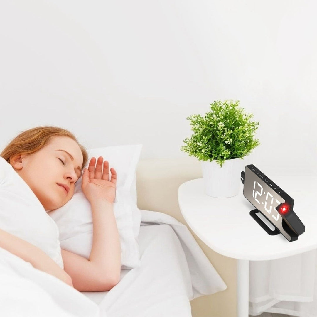 Projection Alarm Clock LED Digital Alarm Clock with Dual Alarms Snooze Image 11