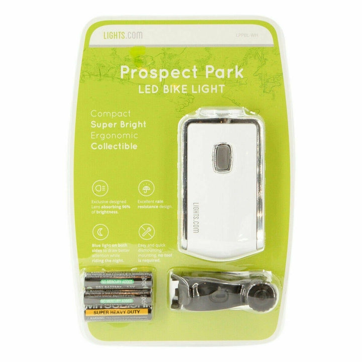 Prospect Park Compact Super Bright LED Bike Light with Blue Side Warning Lights Image 4