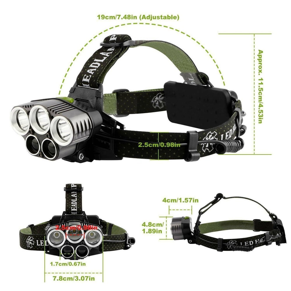 Rechargeable 6 Modes Headlamp 20000 Lumen Image 2