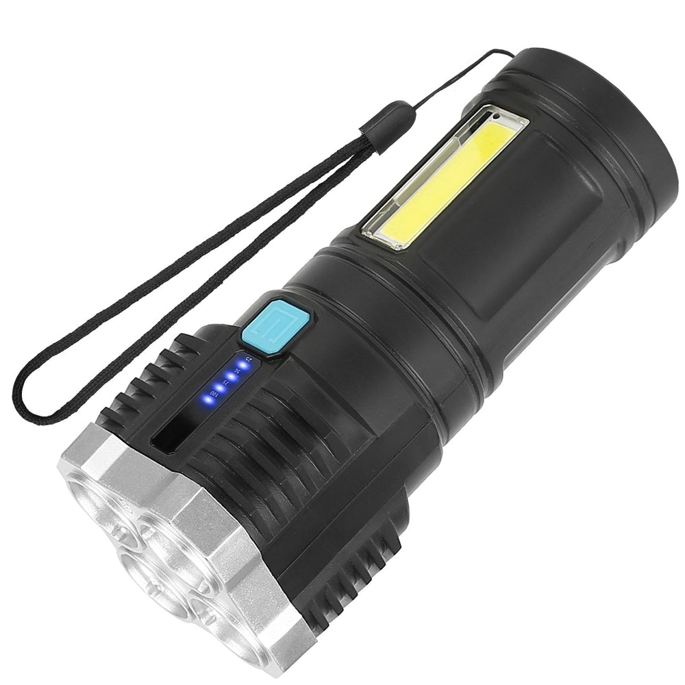 Rechargeable Flashlight LED Floodlight Torch with Strap Super Bright Flashlight Image 2