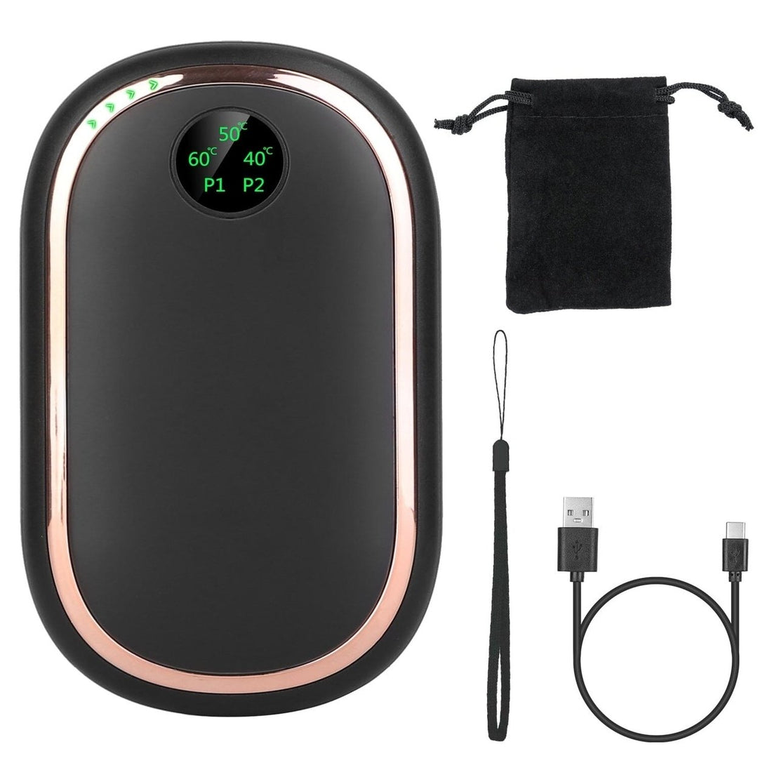 Rechargeable Hand Heater Pocket Warmer Power Bank with Digital Display Image 2