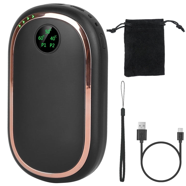 Rechargeable Hand Heater Pocket Warmer Power Bank with Digital Display Image 4