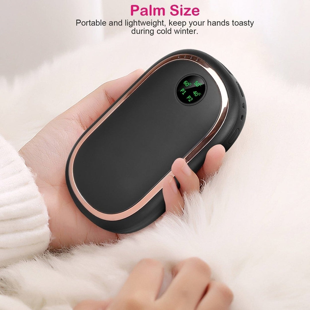 Rechargeable Hand Heater Pocket Warmer Power Bank with Digital Display Image 4