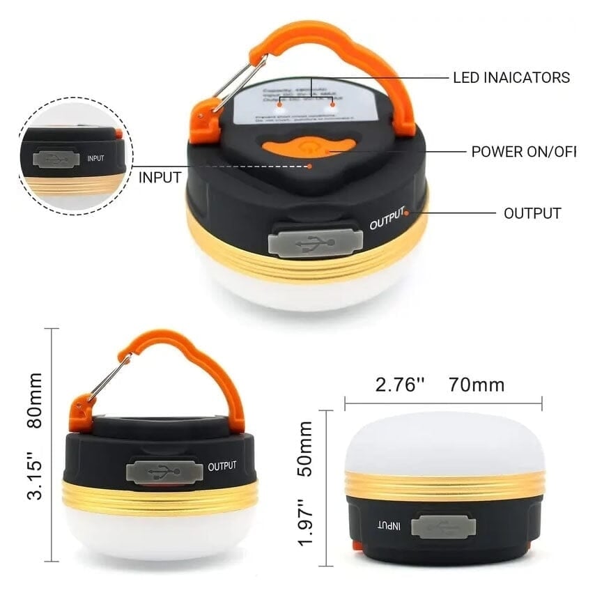 Rechargeable LED Camping Lantern with Magnet Base Image 2