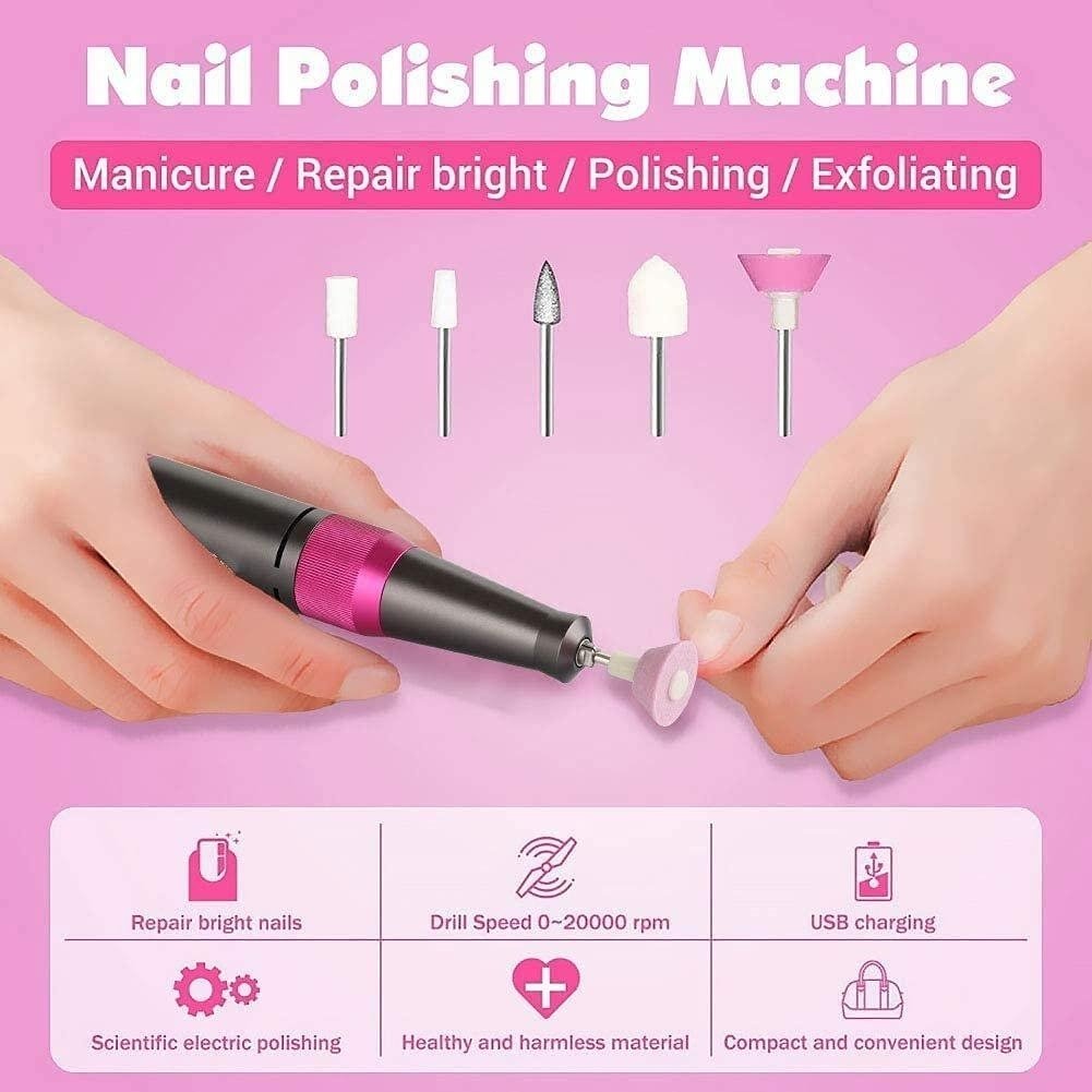 Rechargeable Nail Drill Kit with 2000mAh Phone Power Bank Image 7