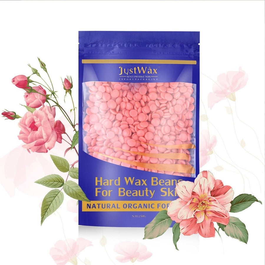 Red Hard Wax Beans Hair Removal Painless Warmer Waxing Beans Natural Pearl Image 1