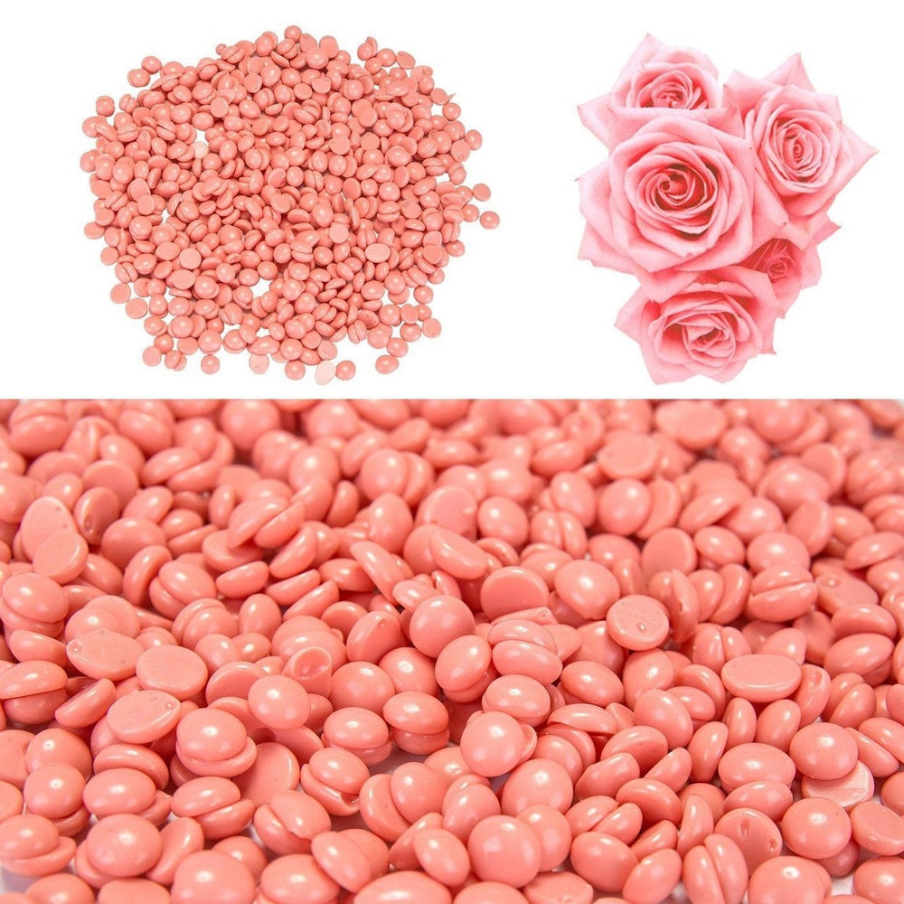 Red Hard Wax Beans Hair Removal Painless Warmer Waxing Beans Natural Pearl Image 2