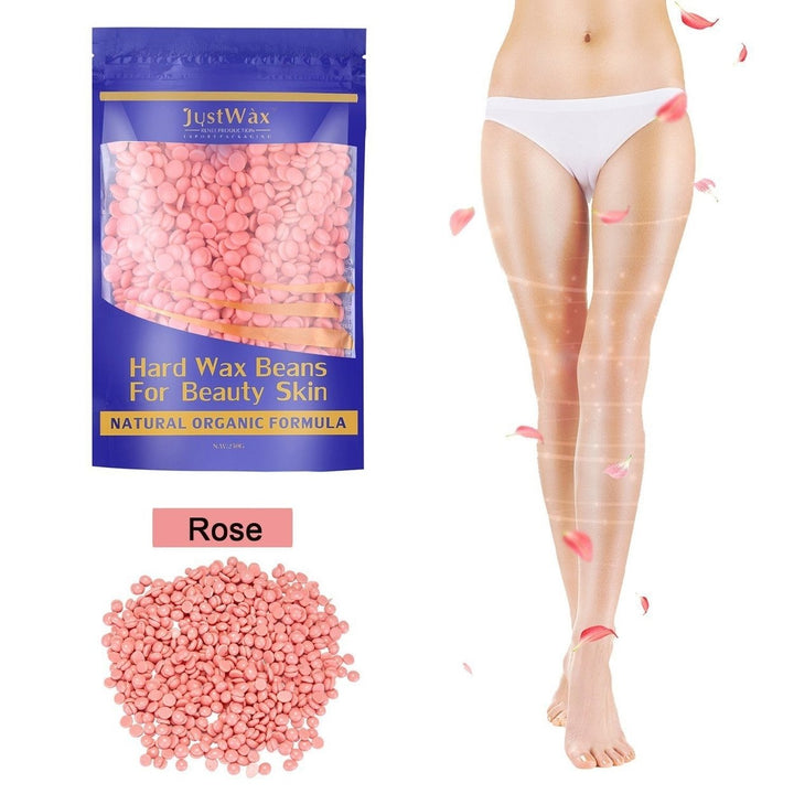 Red Hard Wax Beans Hair Removal Painless Warmer Waxing Beans Natural Pearl Image 4