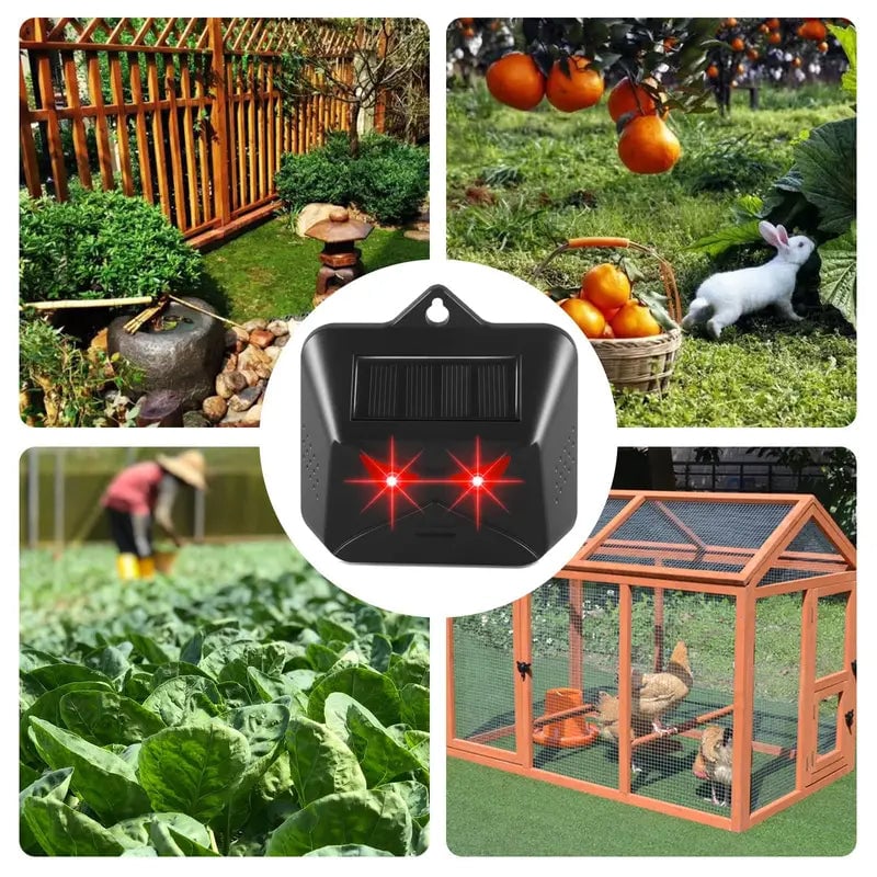 Red LED Light Waterproof Predator Repellent for Gardens Image 4