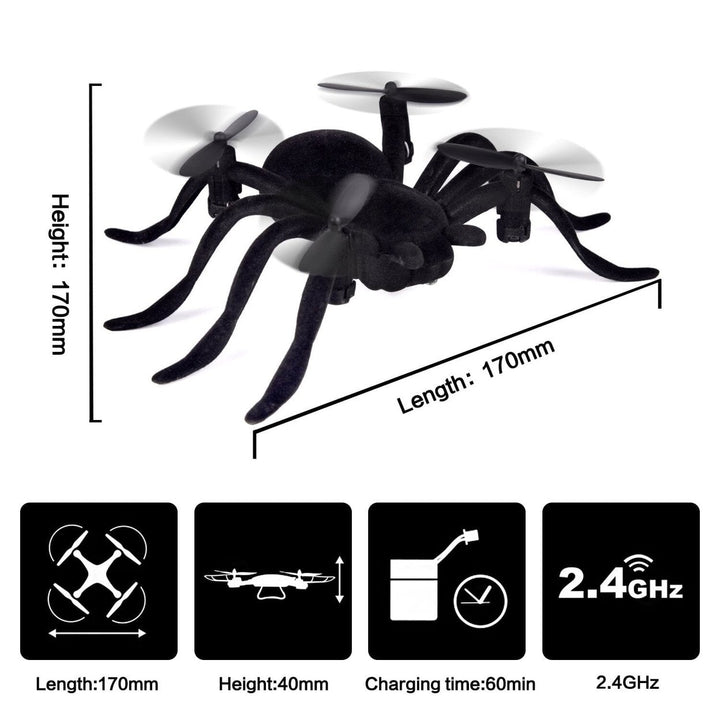 Remote Control Spider Quadcopter Toy Drone Image 2