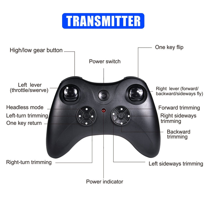 Remote Control Spider Quadcopter Toy Drone Image 4