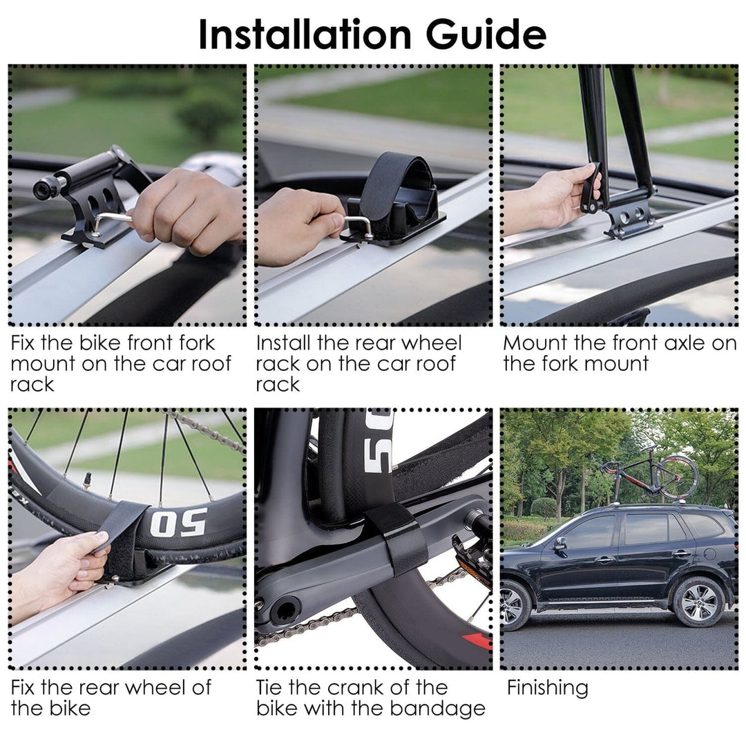 Quick Release Bike Fork Block Mount Rack for Car Roof Image 10