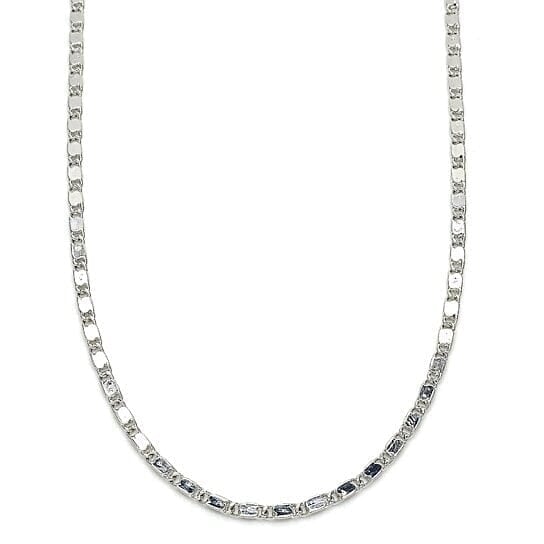 Rhodium Filled High Polish Finish Basic Necklace Image 1