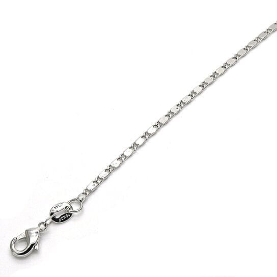 Rhodium Filled High Polish Finish Basic Necklace Image 3