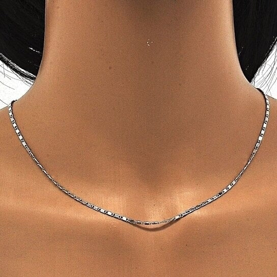 Rhodium Filled High Polish Finish Basic Necklace Image 4