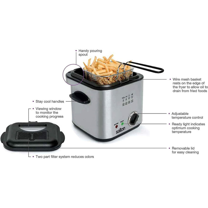 Salton Compact Deep Fryer 1.0 Liter/Quart Image 4