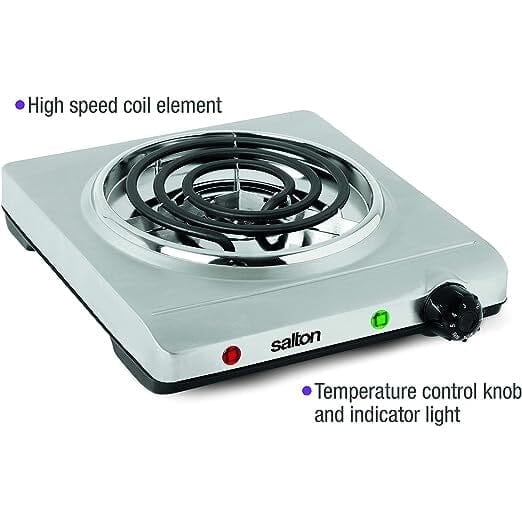 Salton Stainless Steel Portable Cooktop Image 3