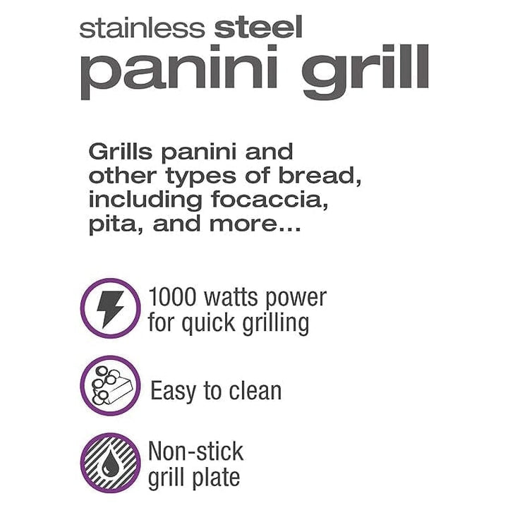 Salton Stainless Steel Panini Grill Image 4