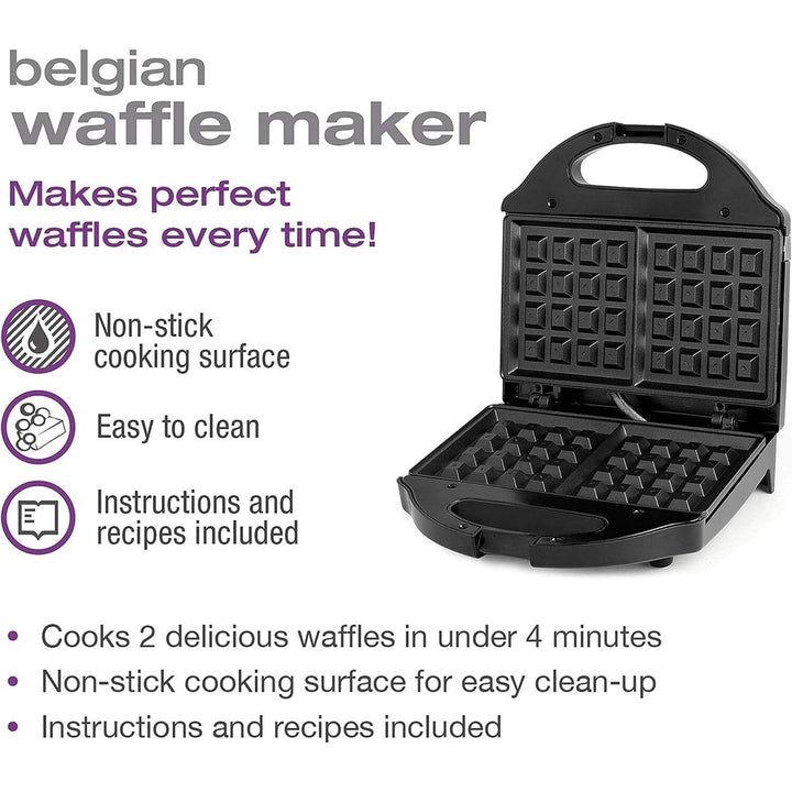 Salton Waffle Maker - Black Image 4