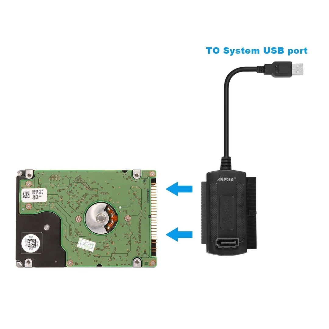 SATA PATA IDE to USB 2.0 Adapter Converter Cable For 2.5" 3.5" Hard Drive Disk Image 6