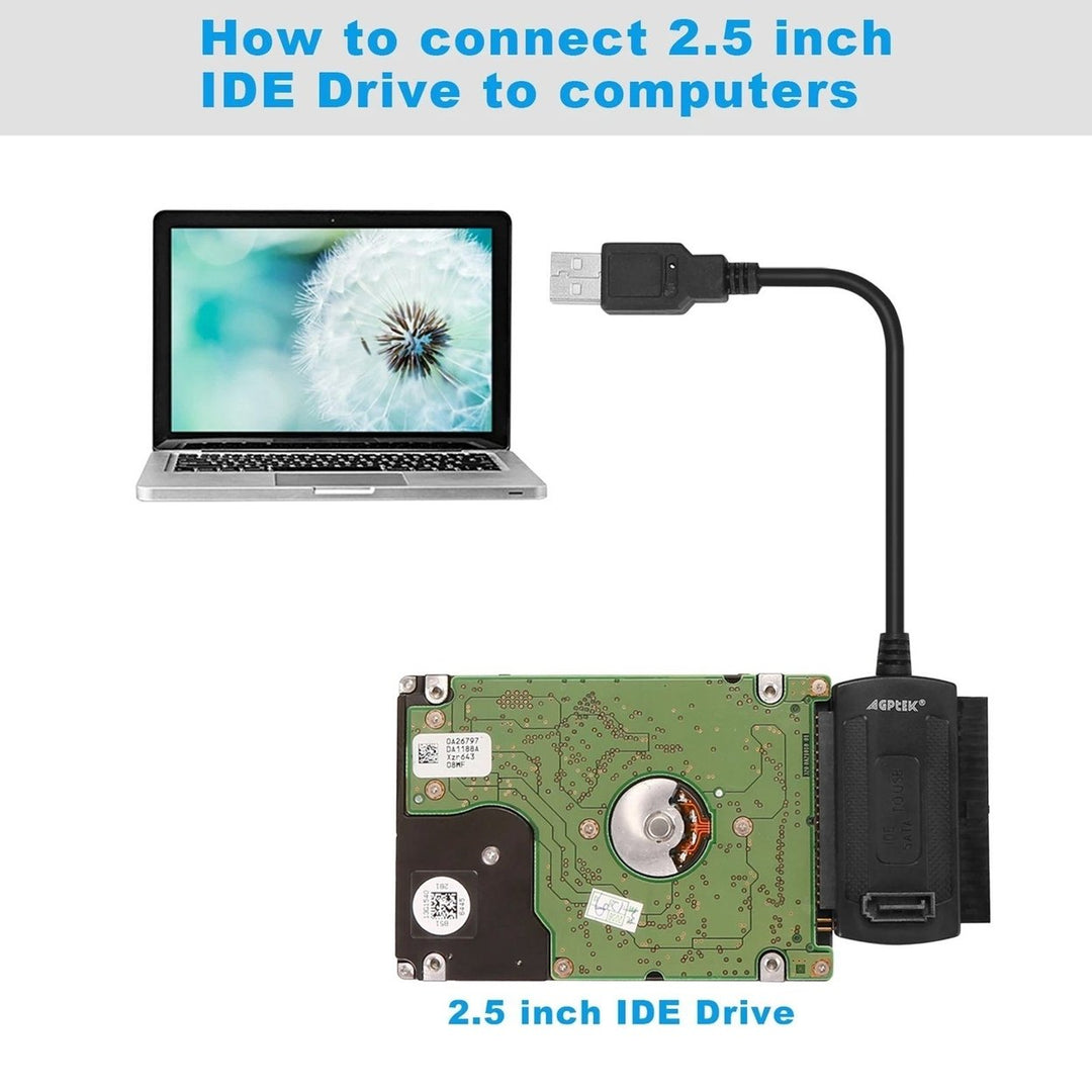 SATA PATA IDE to USB 2.0 Adapter Converter Cable For 2.5" 3.5" Hard Drive Disk Image 7