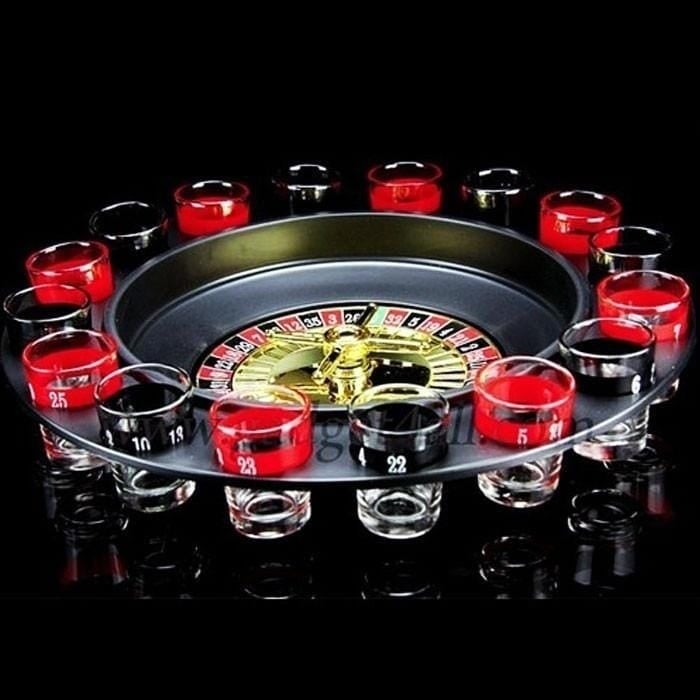 Shot Glass Roulette Set Novelty Drinking Game with 16 Shot Glasses Image 2