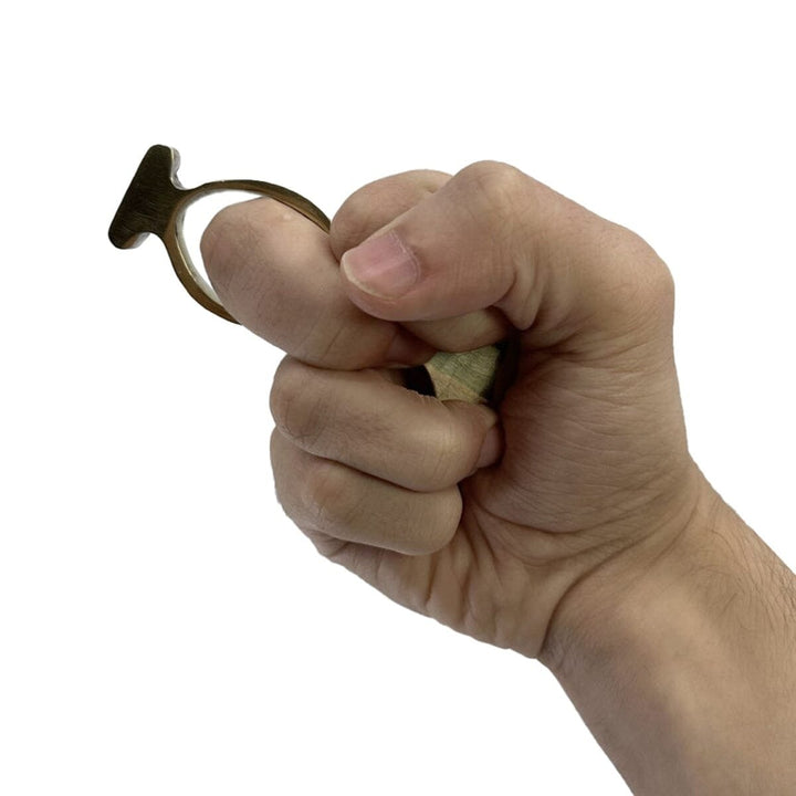 Single Finger Heavy Brass Knuckle Image 4