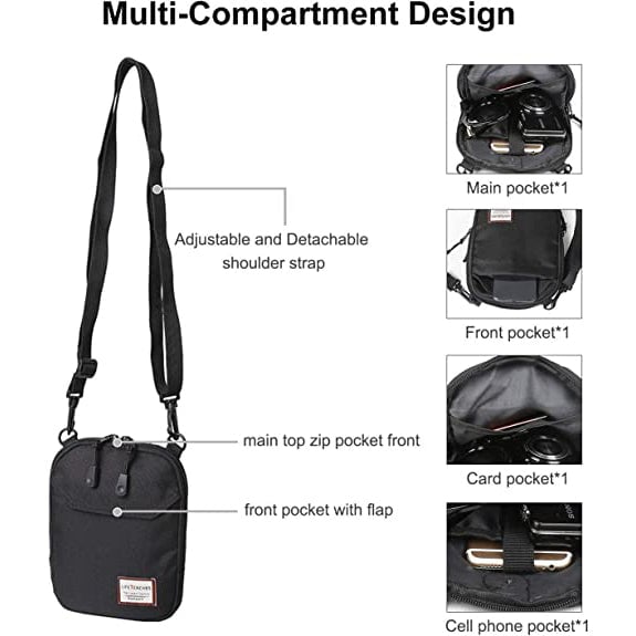 Small Crossbody Messenger Bag for Men Image 3