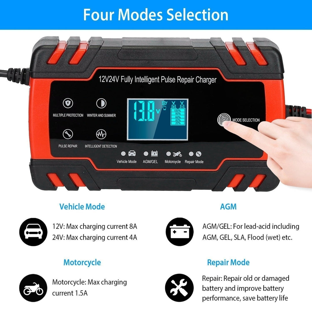 Smart Automatic Battery Charger with LCD Display Image 6