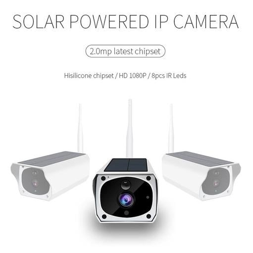 Solar Powered IP Camera with Rechargable Batteries HD 1080p Loop Recording Image 2