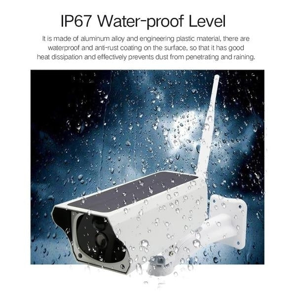 Solar Powered IP Camera with Rechargable Batteries HD 1080p Loop Recording Image 4