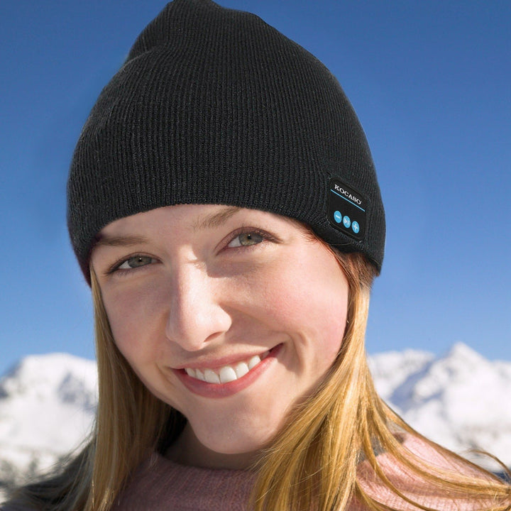 Soft Wireless Beanie Headphone Hat with V4.2 Noise Cancellation Image 1