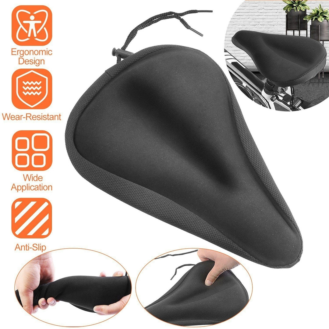 Soft Silicone Gel Bike Seat Saddle Cushion Cover Image 9