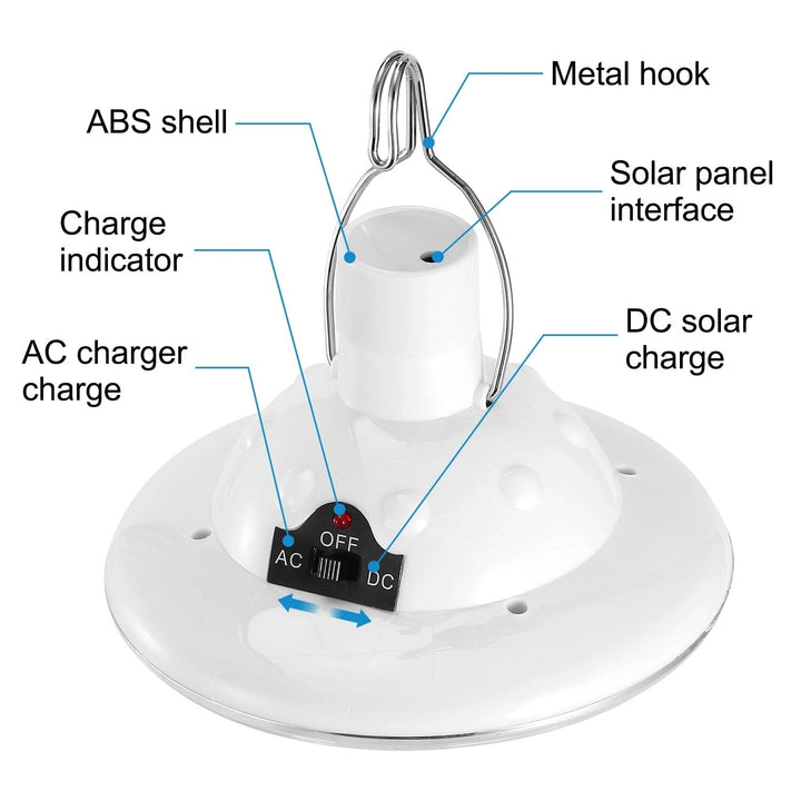 Solar Camping Light Hanging LED Bulb Lamp Image 4