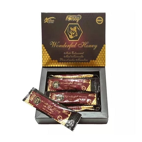 Royal Honey for Men with Panax Ginseng Root and Tribulus Flower Honey 12 x 15 Gram Sachets Rino - Burgundy Image 1