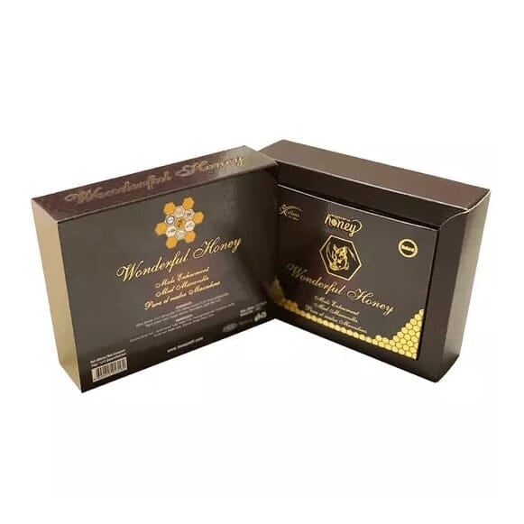 Royal Honey for Men with Panax Ginseng Root and Tribulus Flower Honey 12 x 15 Gram Sachets Rino - Burgundy Image 2