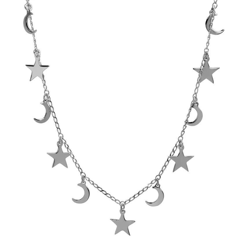 Sterling Silver Multi Charm Necklace Image 1