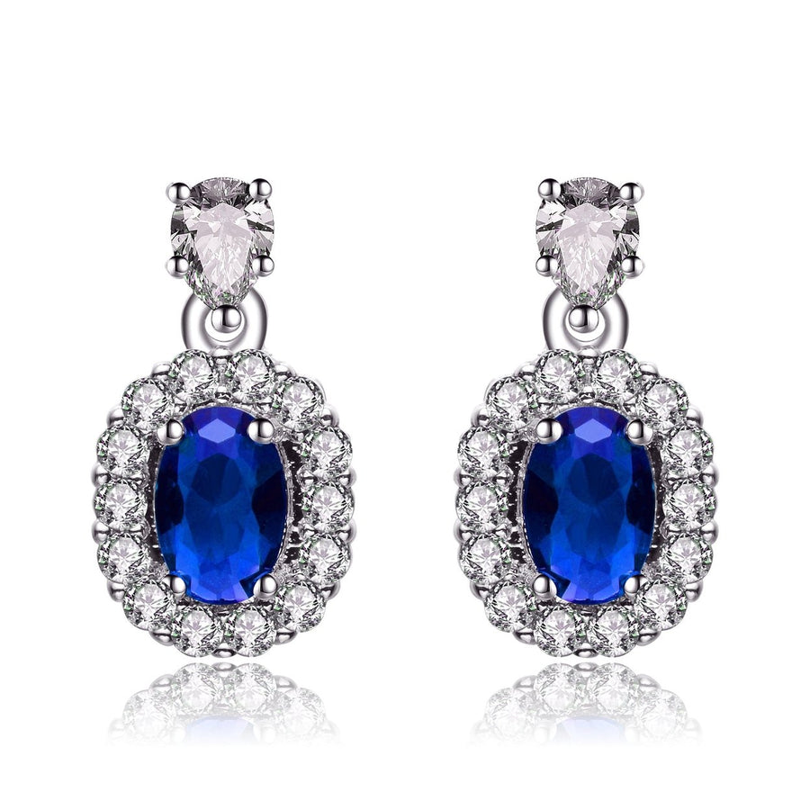 Sterling Silver Sapphire Earrings Image 1