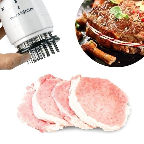 Stainless Steel Seasoning and Marinade Injector Needle Meat Tenderizer Image 2