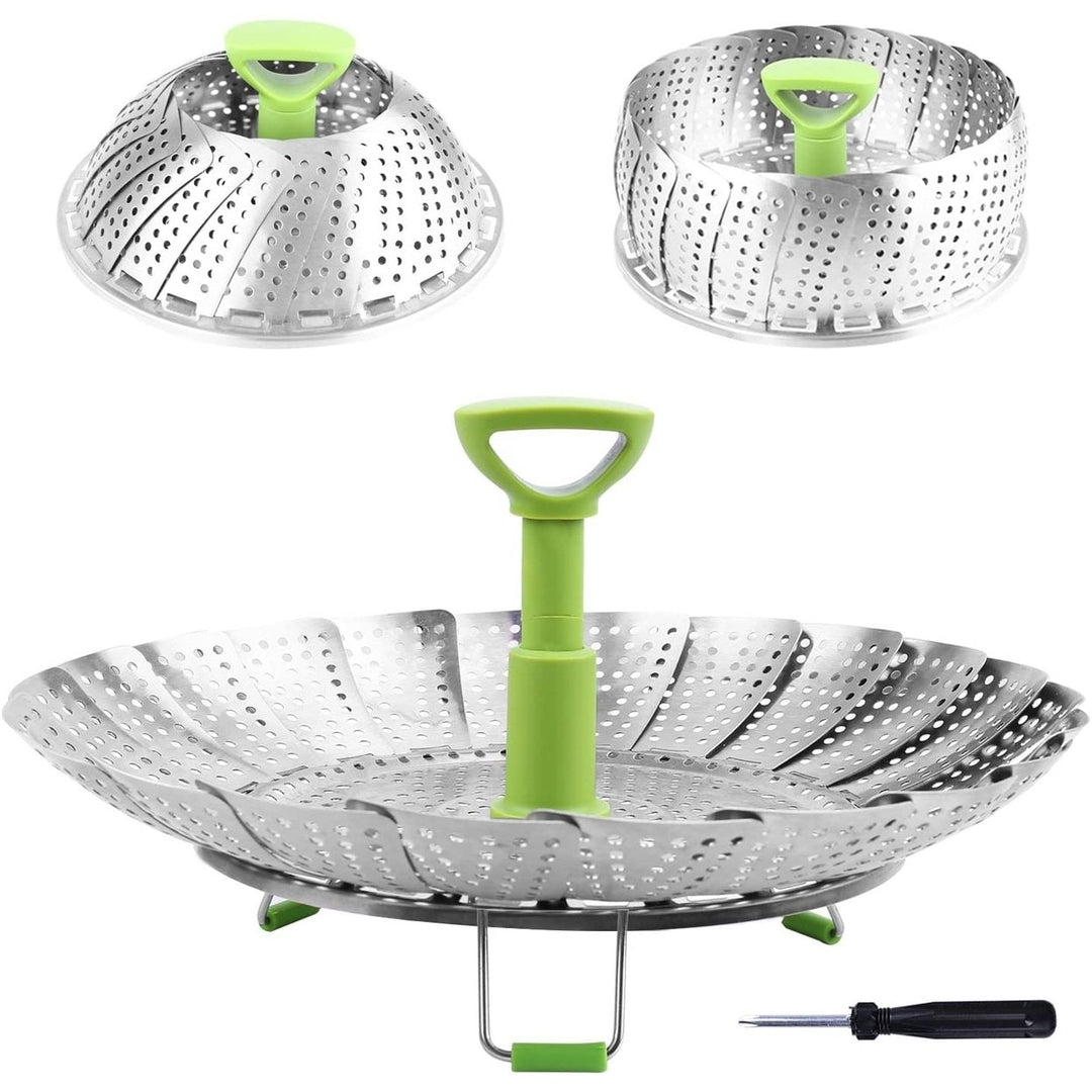 Stainless Steel Vegetable Steamer Basket Image 1