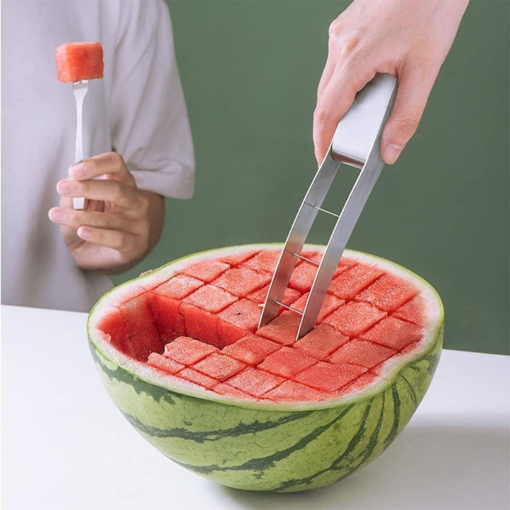 Stainless Steel Watermelon Cube Cutter Image 3