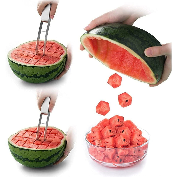 Stainless Steel Watermelon Cube Cutter Image 4