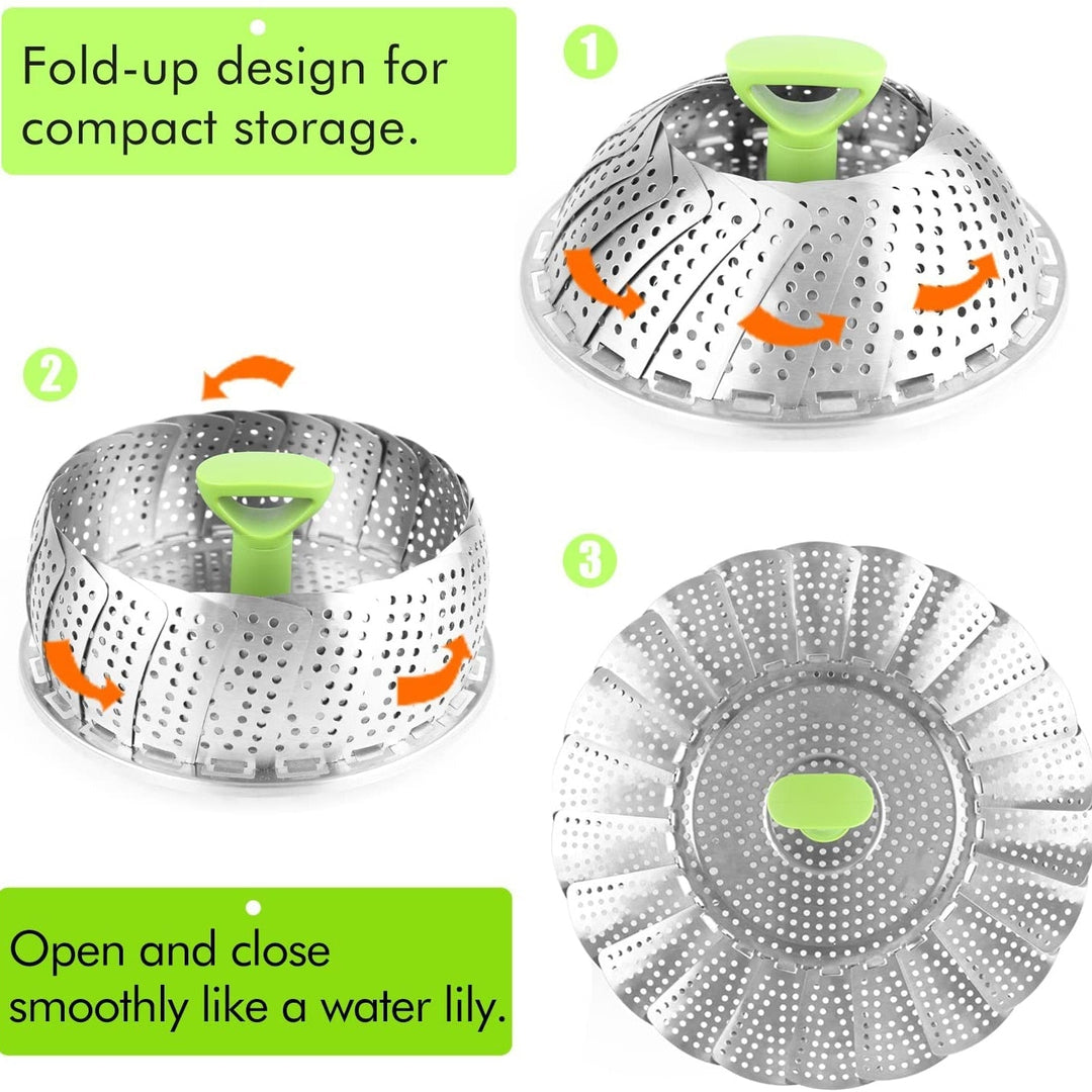 Stainless Steel Vegetable Steamer Basket Image 4