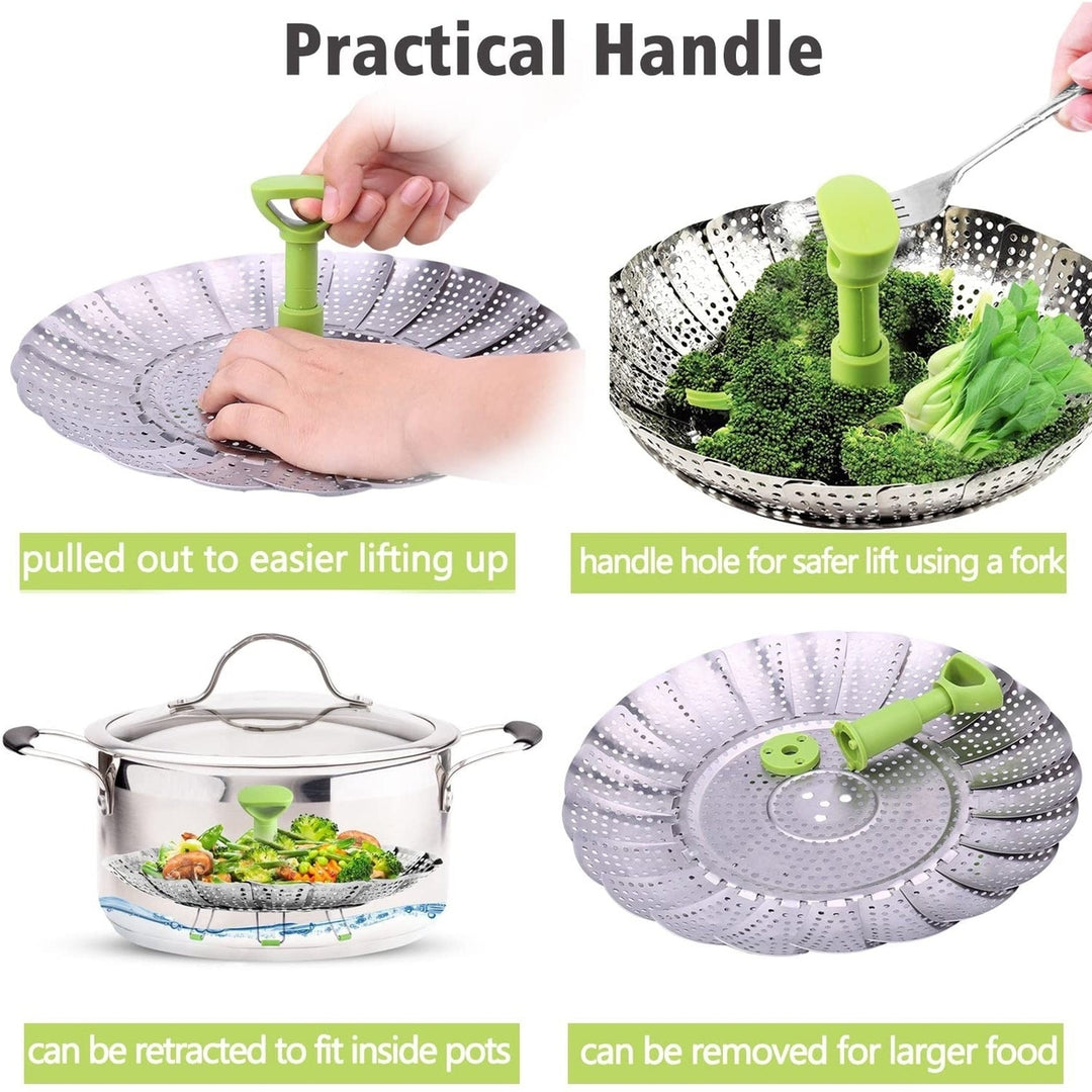 Stainless Steel Vegetable Steamer Basket Image 4