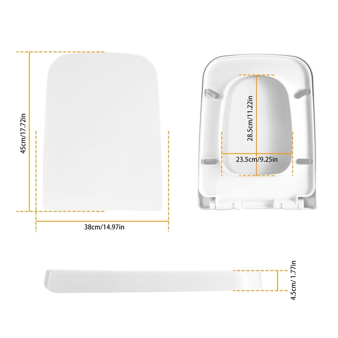 Square Toilet Seat with Grip-Tight Seat Bumpers Image 6